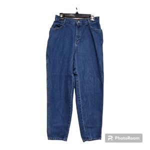 Womens Gitano sz10 vintage high rise loose thigh 80s style med blue heavy denim
